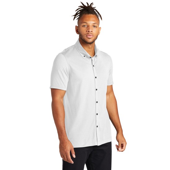 MERCER+METTLE Stretch Pique Full-Button Polo MM1006
