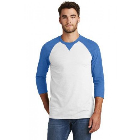 New Era Sueded Cotton Blend 3/4-Sleeve Baseball Raglan Tee. NEA121