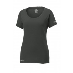 Nike Ladies Dri-FIT Cotton/Poly Scoop Neck Tee. NKBQ5234