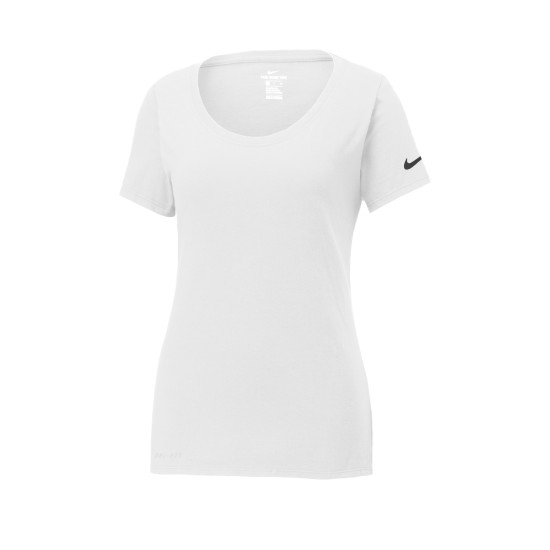 Nike Ladies Dri-FIT Cotton/Poly Scoop Neck Tee. NKBQ5234