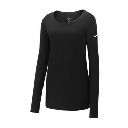 Nike Ladies Core Cotton Long Sleeve Scoop Neck Tee. NKBQ5235
