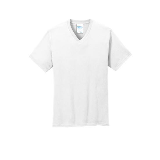 Port & Company® Core Cotton V-Neck Tee. PC54V
