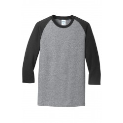 Port & Company® Core Blend 3/4-Sleeve Raglan Tee. PC55RS