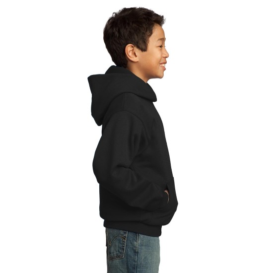 Port & Company® - Youth Core Fleece Pullover Hooded Sweatshirt.  PC90YH