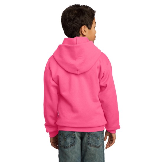 Port & Company® - Youth Core Fleece Pullover Hooded Sweatshirt.  PC90YH