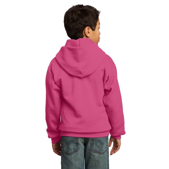 Port & Company® - Youth Core Fleece Pullover Hooded Sweatshirt.  PC90YH