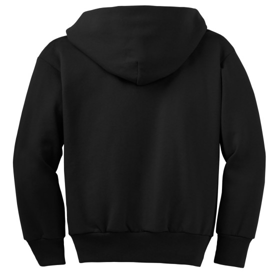 Port & Company® - Youth Core Fleece Full-Zip Hooded Sweatshirt.  PC90YZH