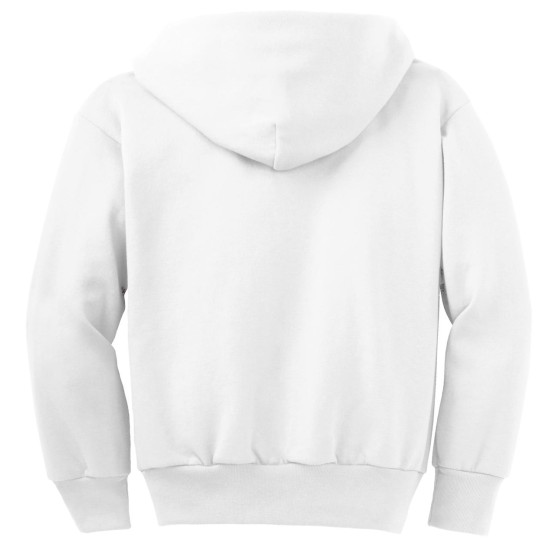 Port & Company® - Youth Core Fleece Full-Zip Hooded Sweatshirt.  PC90YZH