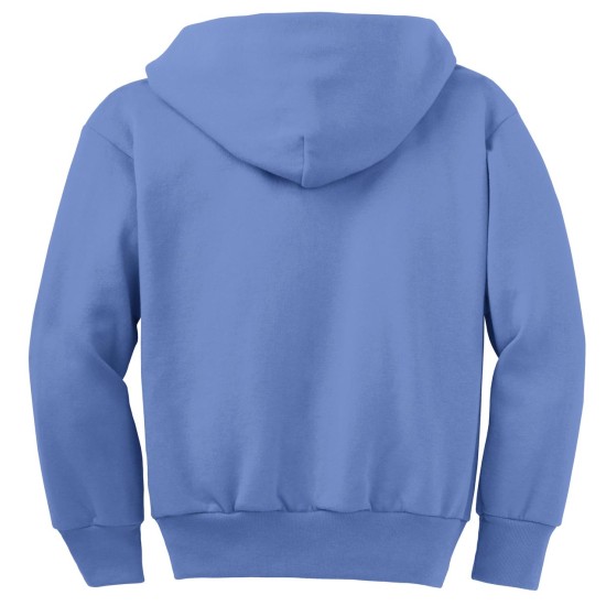 Port & Company® - Youth Core Fleece Full-Zip Hooded Sweatshirt.  PC90YZH