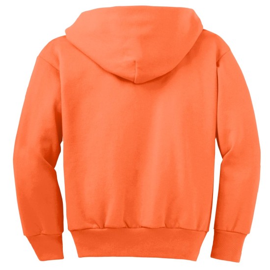 Port & Company® - Youth Core Fleece Full-Zip Hooded Sweatshirt.  PC90YZH