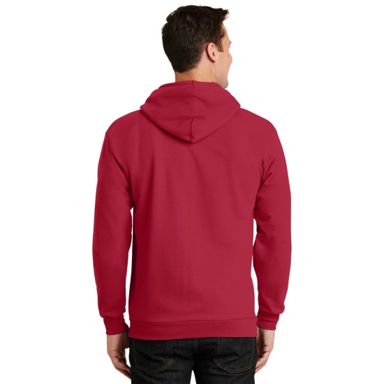 Port & Company® Tall Essential Fleece Full-Zip Hooded Sweatshirt. PC90ZHT