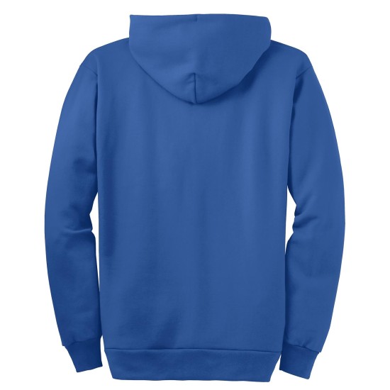 Port & Company® Tall Essential Fleece Full-Zip Hooded Sweatshirt. PC90ZHT