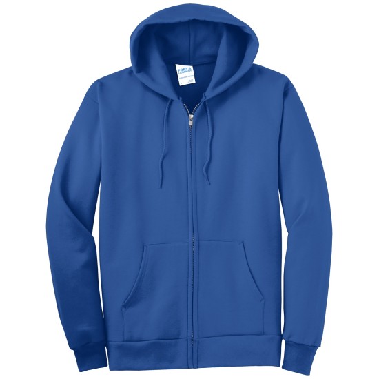 Port & Company® Tall Essential Fleece Full-Zip Hooded Sweatshirt. PC90ZHT