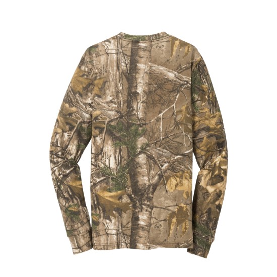 Russell Outdoors Realtree Long Sleeve Explorer 100% Cotton T-Shirt with Pocket. S020R