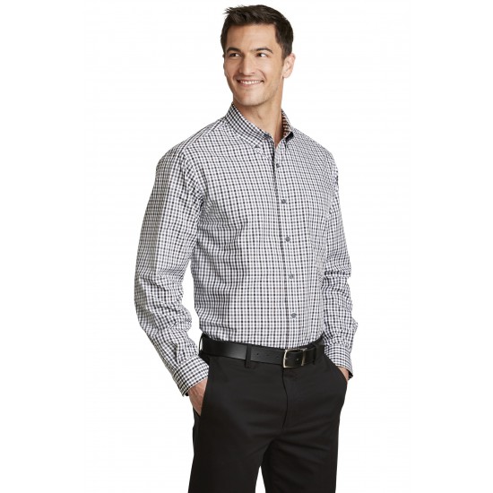 Port Authority® Long Sleeve Gingham Easy Care Shirt. S654