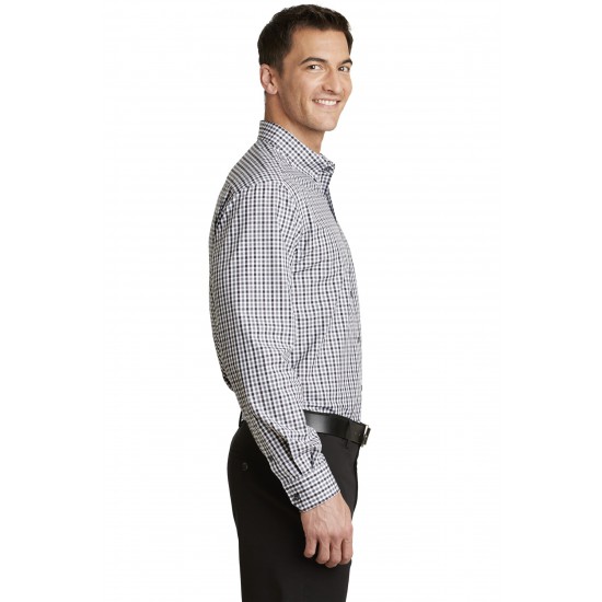 Port Authority® Long Sleeve Gingham Easy Care Shirt. S654