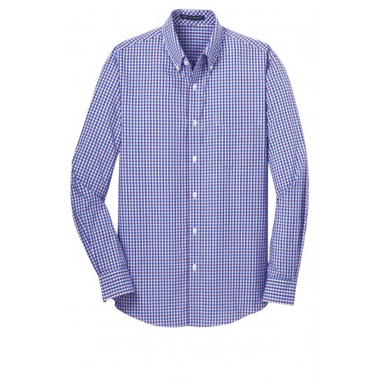 Port Authority® Long Sleeve Gingham Easy Care Shirt. S654