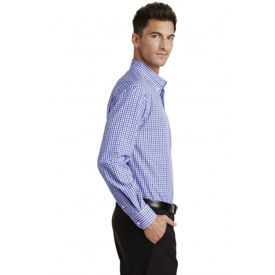 Port Authority® Long Sleeve Gingham Easy Care Shirt. S654