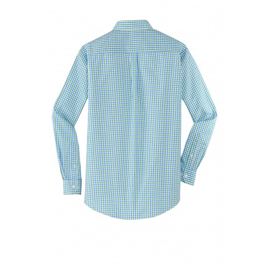 Port Authority® Long Sleeve Gingham Easy Care Shirt. S654