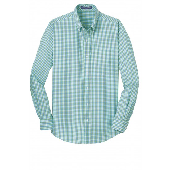 Port Authority® Long Sleeve Gingham Easy Care Shirt. S654