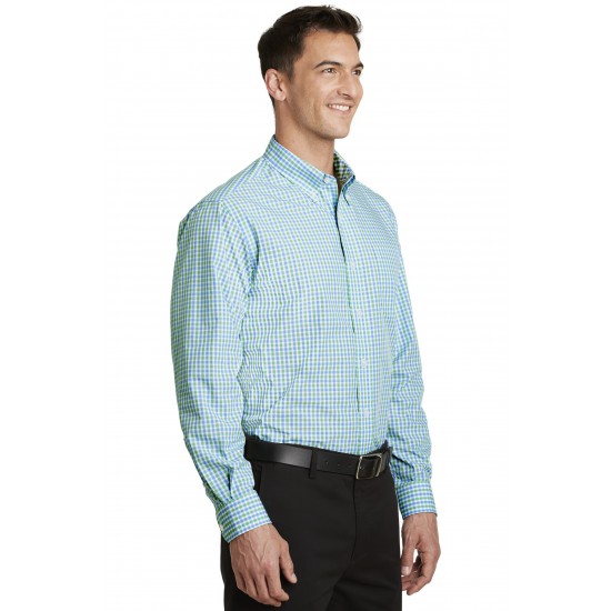 Port Authority® Long Sleeve Gingham Easy Care Shirt. S654