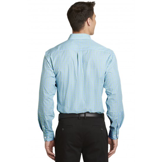 Port Authority® Long Sleeve Gingham Easy Care Shirt. S654