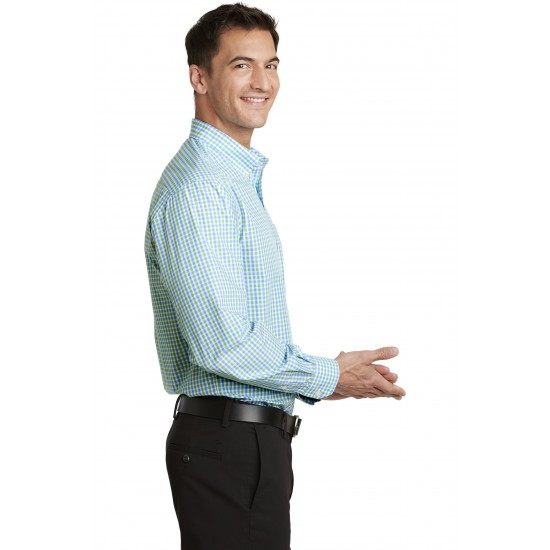 Port Authority® Long Sleeve Gingham Easy Care Shirt. S654