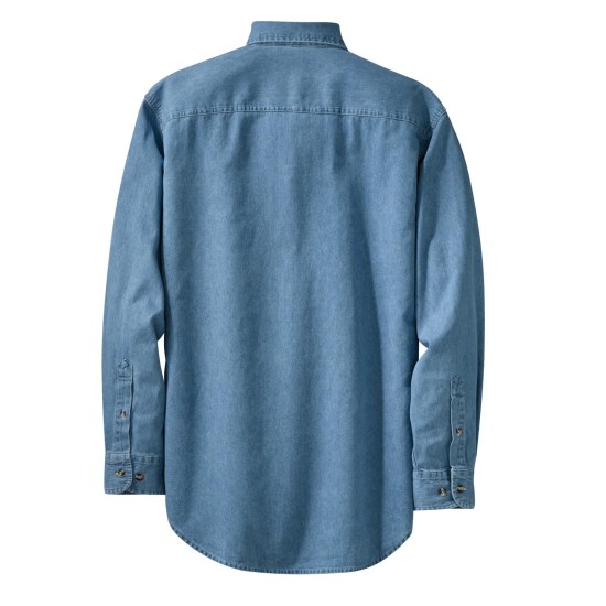 Port & Company® - Long Sleeve Value Denim Shirt. SP10