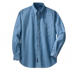 Port & Company® - Long Sleeve Value Denim Shirt. SP10
