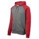 Sport-Tek Raglan Colorblock Full-Zip Hooded Fleece Jacket. ST269