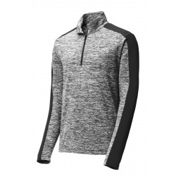 Sport-Tek PosiCharge Electric Heather Colorblock 1/4-Zip Pullover. ST397