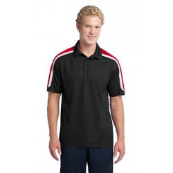 Sport-Tek Tricolor Shoulder Micropique Sport-Wick Polo. ST658