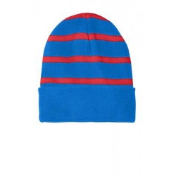 Sport-Tek Striped Beanie with Solid Band. STC31