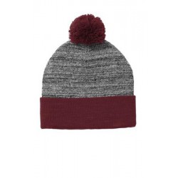 Sport-Tek Heather Pom Pom Beanie STC41