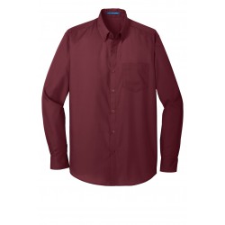 Port Authority® Long Sleeve Carefree Poplin Shirt. W100