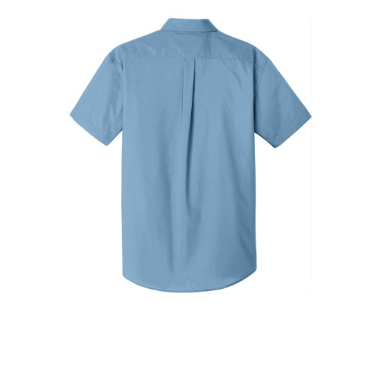 Port Authority® Short Sleeve Carefree Poplin Shirt. W101