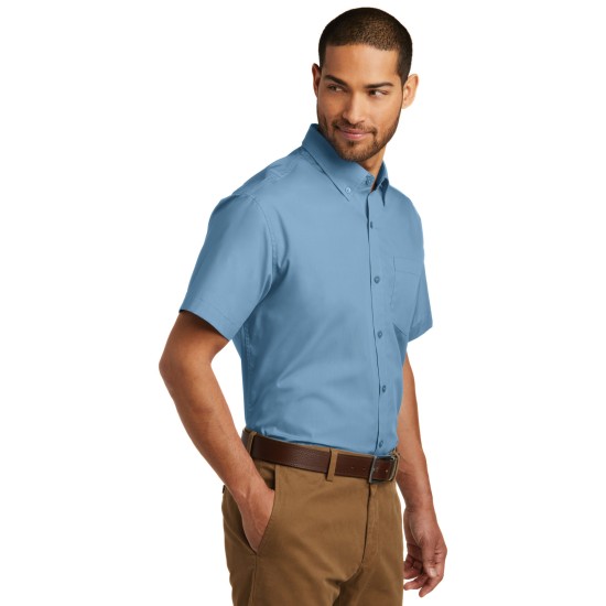 Port Authority® Short Sleeve Carefree Poplin Shirt. W101