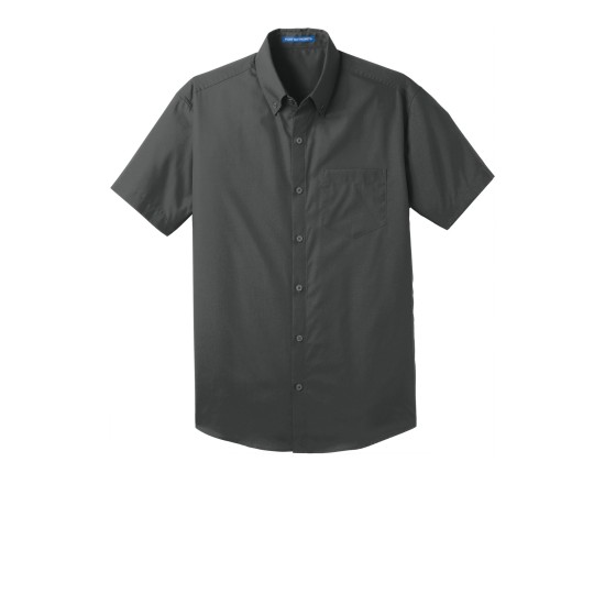 Port Authority® Short Sleeve Carefree Poplin Shirt. W101