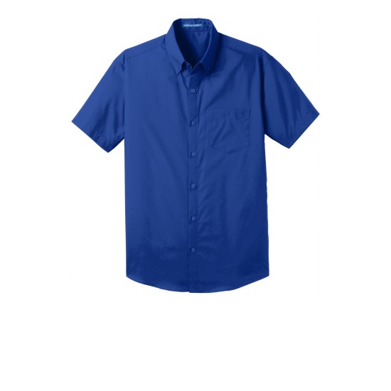 Port Authority® Short Sleeve Carefree Poplin Shirt. W101