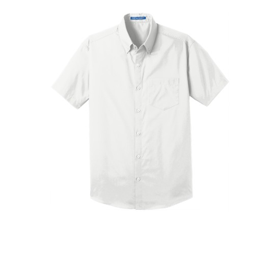 Port Authority® Short Sleeve Carefree Poplin Shirt. W101