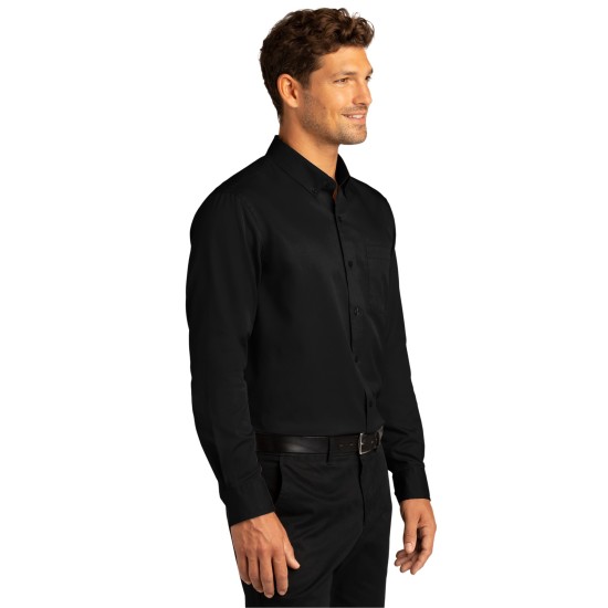 Port Authority Long Sleeve SuperPro React Twill Shirt. W808