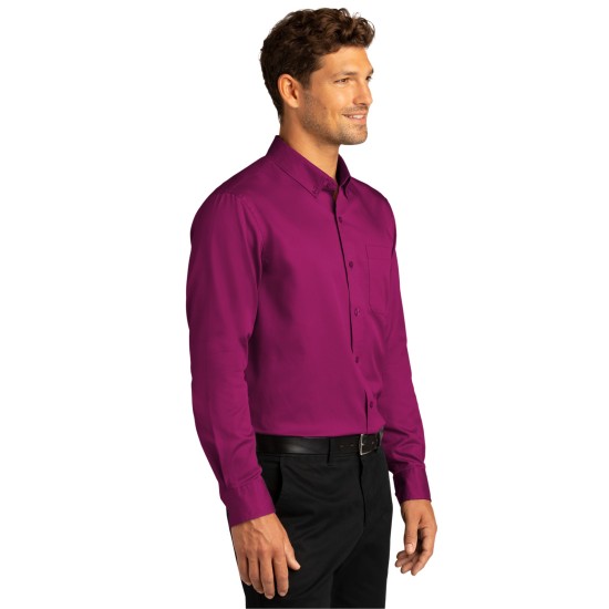 Port Authority Long Sleeve SuperPro React Twill Shirt. W808