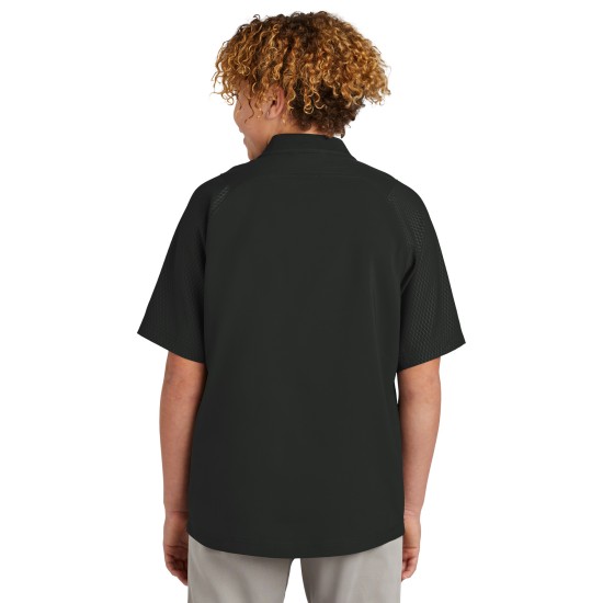 New Era ® Youth Cage Short Sleeve 1/4-Zip Jacket. YNEA600