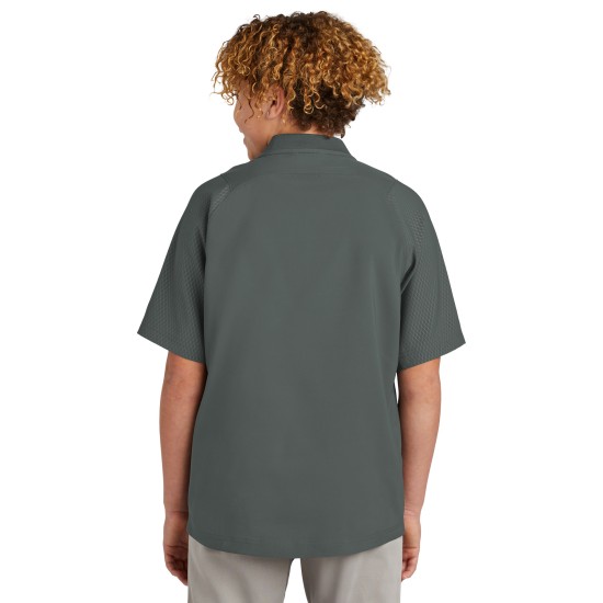 New Era ® Youth Cage Short Sleeve 1/4-Zip Jacket. YNEA600