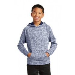 Sport-Tek Youth PosiCharge Electric Heather Fleece Hooded Pullover. YST225