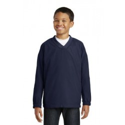 Sport-Tek Youth V-Neck Raglan Wind Shirt. YST72