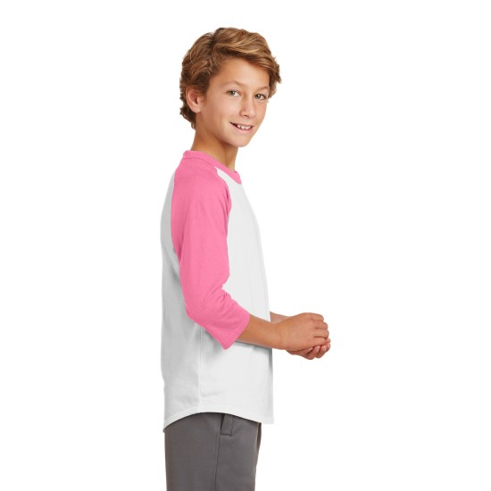 Sport-Tek Youth Colorblock Raglan Jersey. YT200