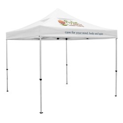 Premium Aluminum 10' Tent Kit with Vented Canopy (Full-Color Imprint, Two Locations)