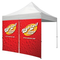 10' Tent Full Wall with Middle Zipper (Dye Sublimated, Double-Sided)