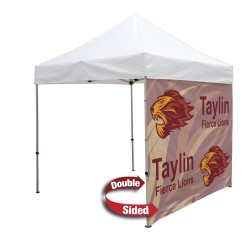8' Tent Wall with Middle Zipper (Dye Sublimated, Double-Sided)